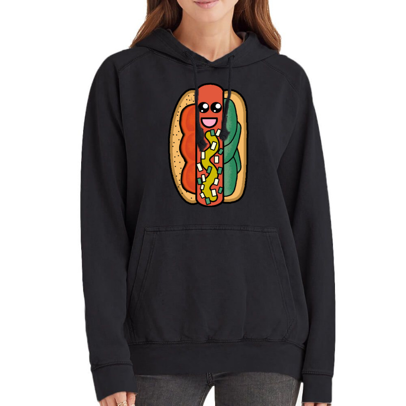 Chicago Style Hot Dog 80s Vintage Hoodie | Artistshot