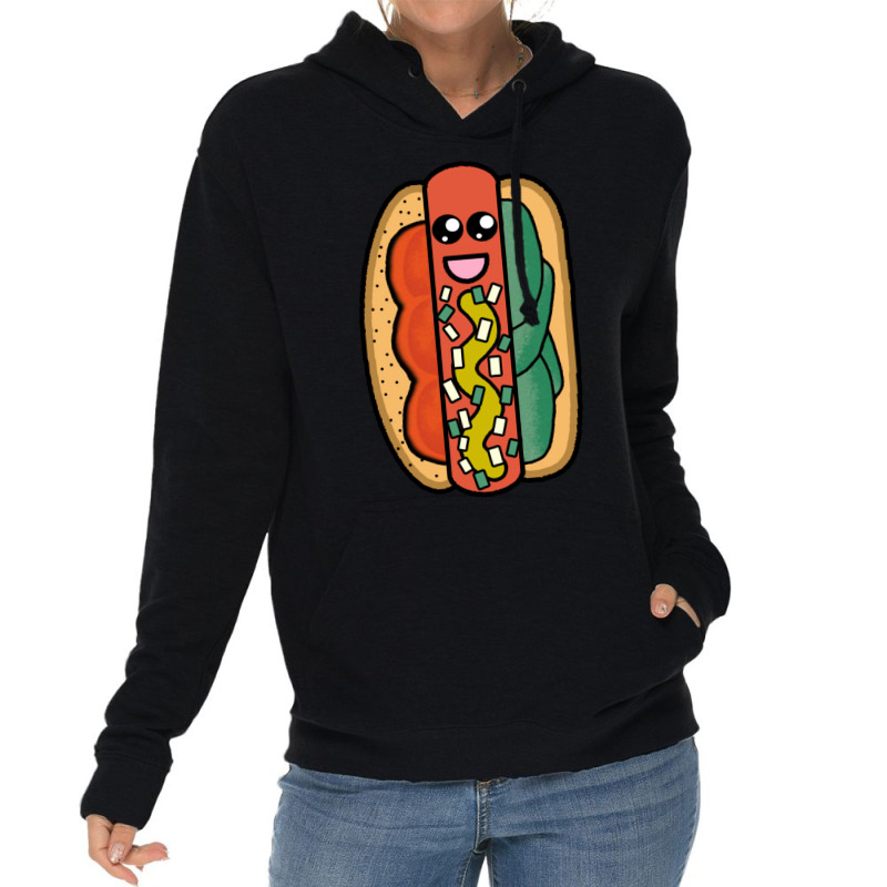 Chicago Style Hot Dog 80s Lightweight Hoodie | Artistshot