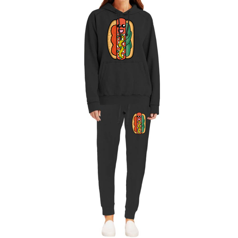 Chicago Style Hot Dog 80s Hoodie & Jogger Set | Artistshot