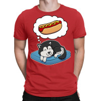 Alaskan Malamute Dreaming About Hotdogs Summer T-shirt | Artistshot