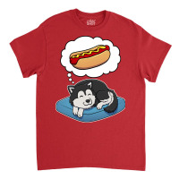 Alaskan Malamute Dreaming About Hotdogs Summer Classic T-shirt | Artistshot