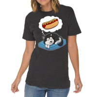 Alaskan Malamute Dreaming About Hotdogs Summer Vintage T-shirt | Artistshot