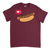 Hot Dogs Is Love Green Classic T-shirt | Artistshot