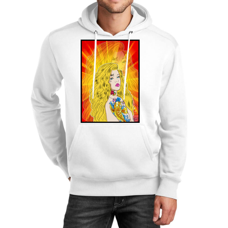 Hollywood Star Girl Yellow Unisex Hoodie | Artistshot