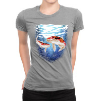 Japanese Koi Fish Carp Pond Japan Tattoo Koi Retro Ladies Fitted T-shirt | Artistshot