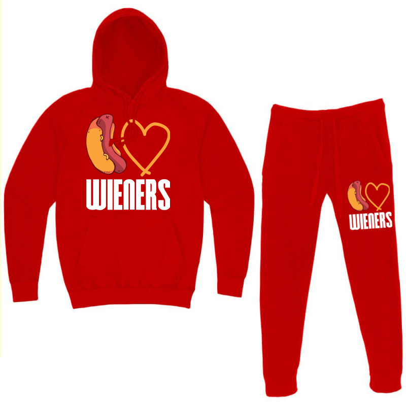 I Love Wieners Quote Hoodie & Jogger Set | Artistshot