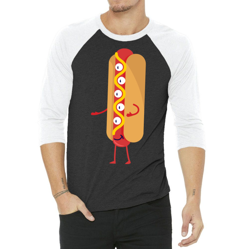 Hot Dog Monster Summer 3/4 Sleeve Shirt | Artistshot