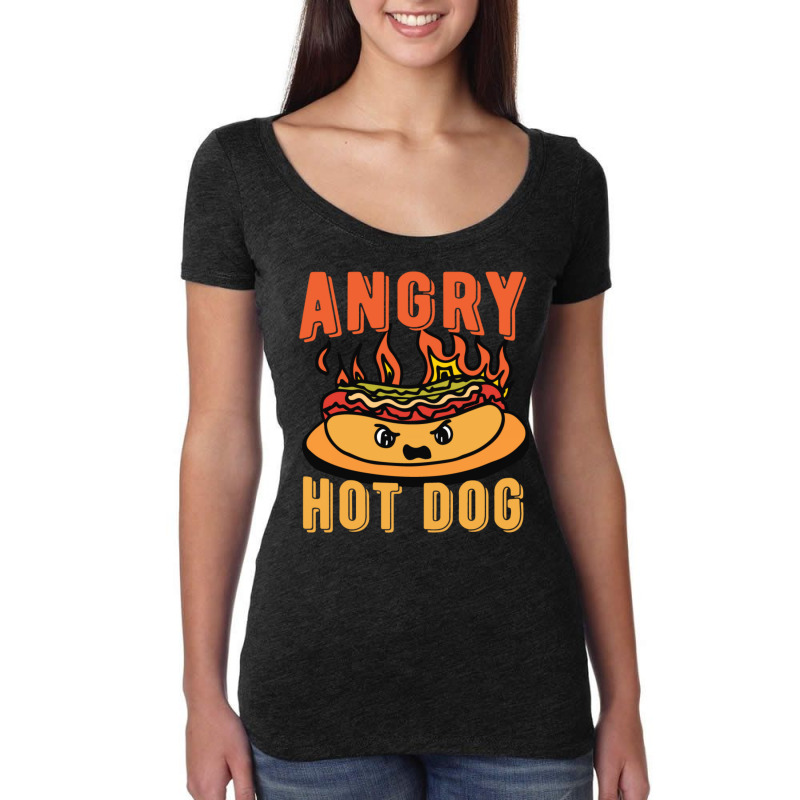 Angry Hot Dog Nature Women's Triblend Scoop T-shirt by srojlhuango | Artistshot