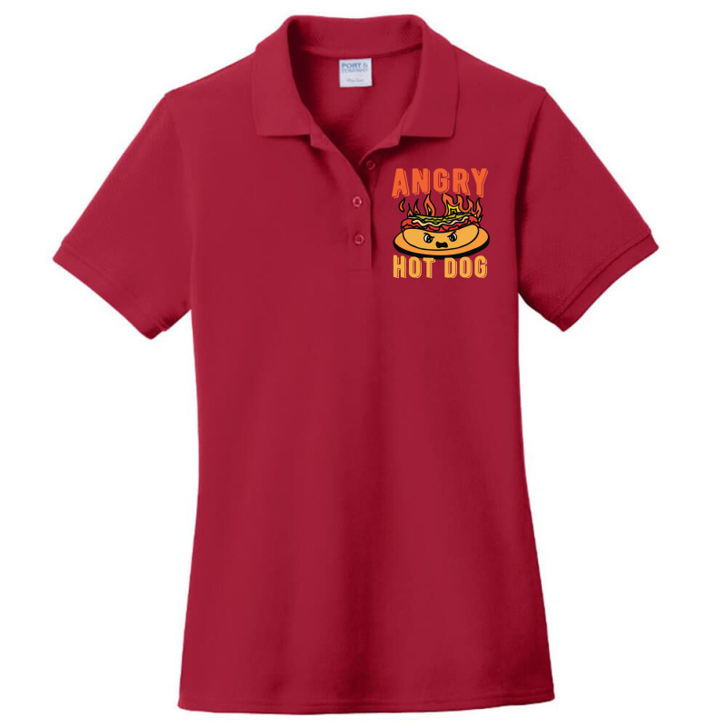 Angry Hot Dog Nature Ladies Polo Shirt by srojlhuango | Artistshot