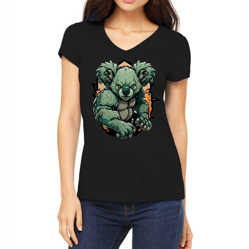 Koala Master Angry Women's V-Neck T-Shirt by ConnorOlson191 | Artistshot