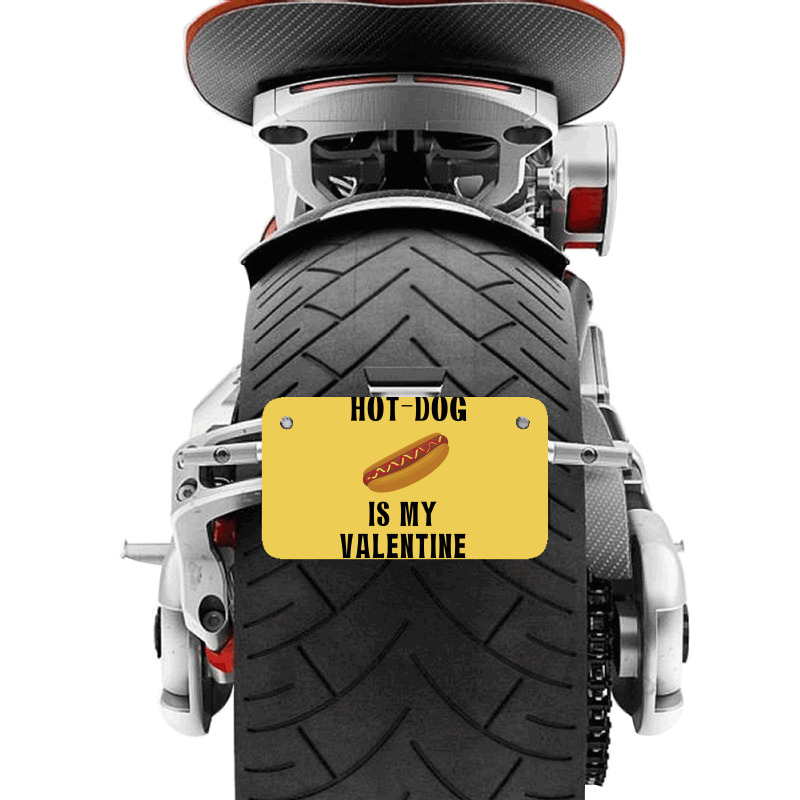 Hotdog Is My Valentine Summer Motorcycle License Plate | Artistshot