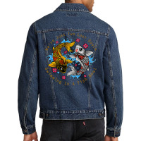 Koi Fish Lover Aesthetic Men Denim Jacket | Artistshot