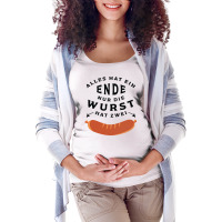 Funny German Wurst Sausage Hippie Maternity Scoop Neck T-shirt | Artistshot