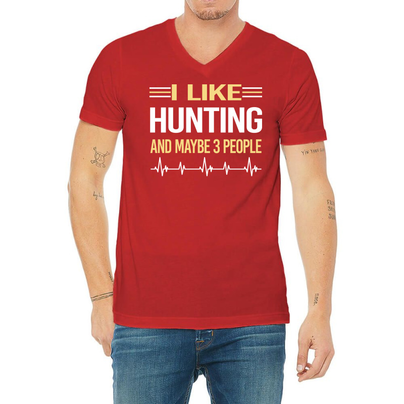 3 People Hunting Girl V-Neck Tee by vulumagelsyh | Artistshot