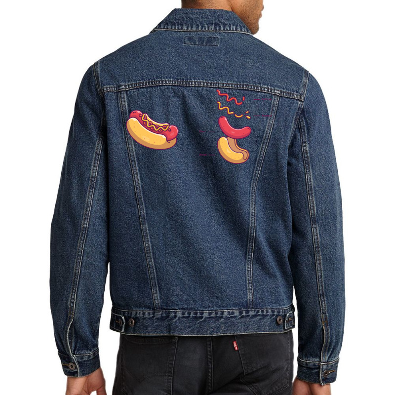 Hot Dog Ingredients Cool Men Denim Jacket | Artistshot