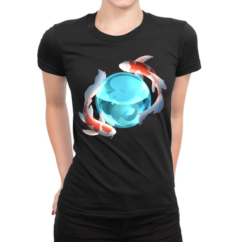 Koi Stars Ladies Fitted T-Shirt by raalhuzrelih | Artistshot