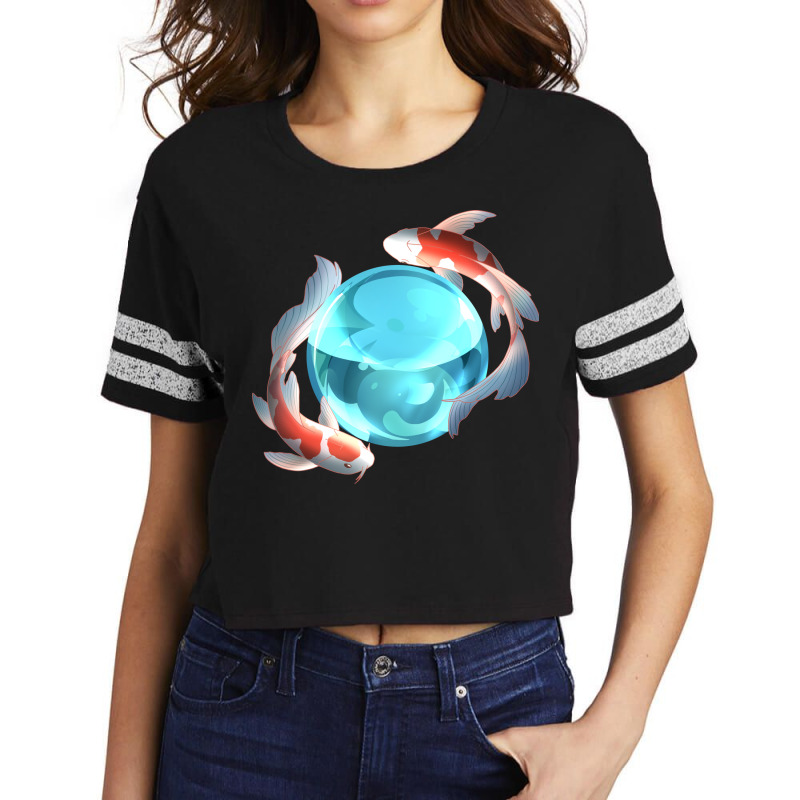 Koi Stars Scorecard Crop Tee by raalhuzrelih | Artistshot