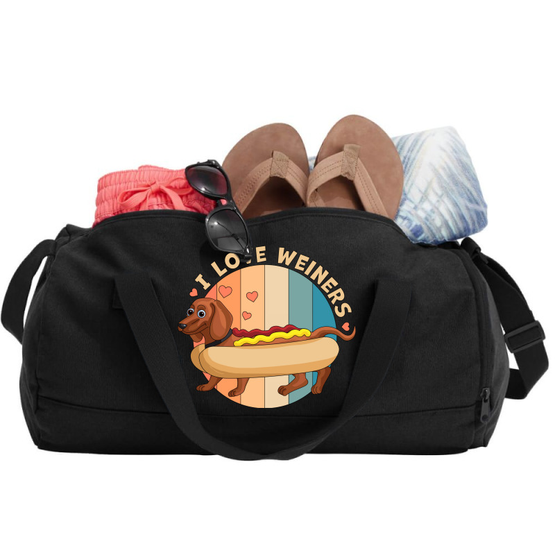 I Love Weiners Hot Dog Dachshund Nostalgia Duffel Bag | Artistshot