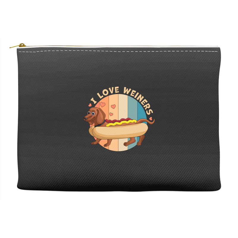 I Love Weiners Hot Dog Dachshund Nostalgia Accessory Pouches | Artistshot