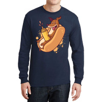 Hot Dog Humor Hipster Long Sleeve Shirts | Artistshot