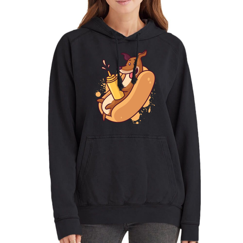 Hot Dog Humor Hipster Vintage Hoodie | Artistshot