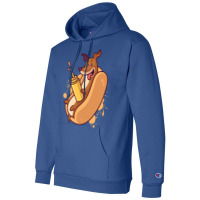 Hot Dog Humor Hipster Champion Hoodie | Artistshot