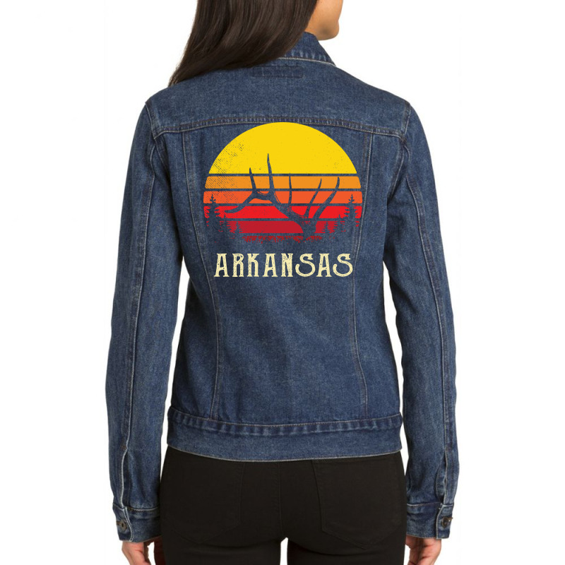 Elk Deer Shed Antler Hunting Arkansas River  Cute Ladies Denim Jacket by grillosariha7 | Artistshot