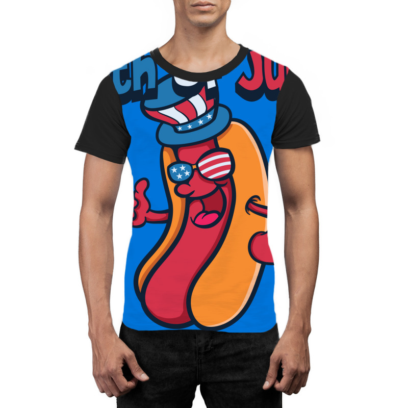 4th Of July Hotdog Travel Graphic T-shirt | Artistshot