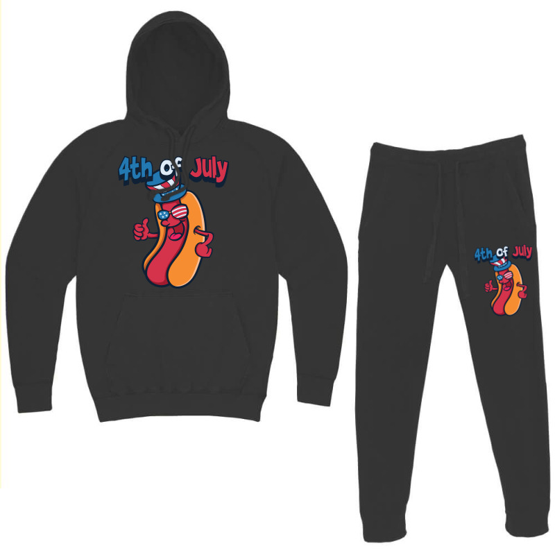 4th Of July Hotdog Travel Hoodie & Jogger Set | Artistshot