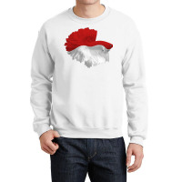 Awesome Betta Halfmoon Red And White Hippie Crewneck Sweatshirt | Artistshot