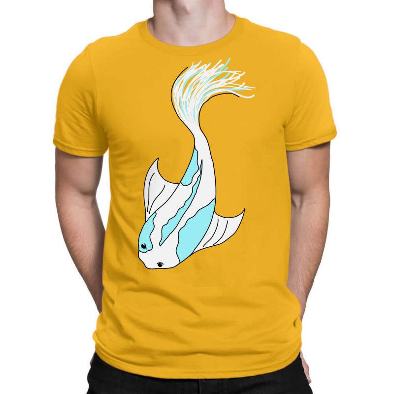 Blue And White Koi Fish Retro T-Shirt by sbusiozald | Artistshot