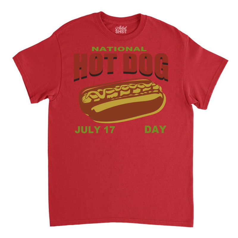 National Hot Dog Day 17 July Yellow Classic T-shirt | Artistshot