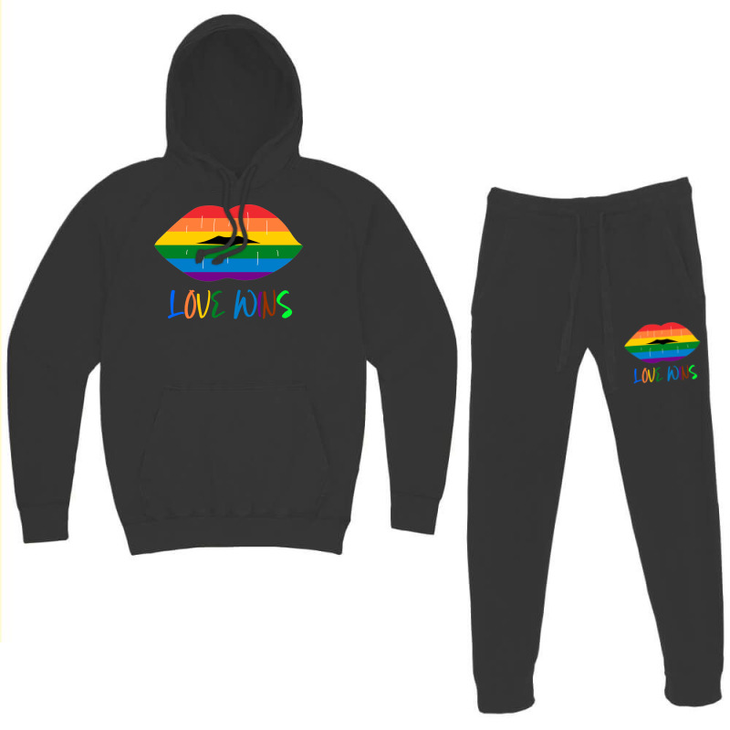 Lgbt Mouth Girl Hoodie & Jogger Set | Artistshot