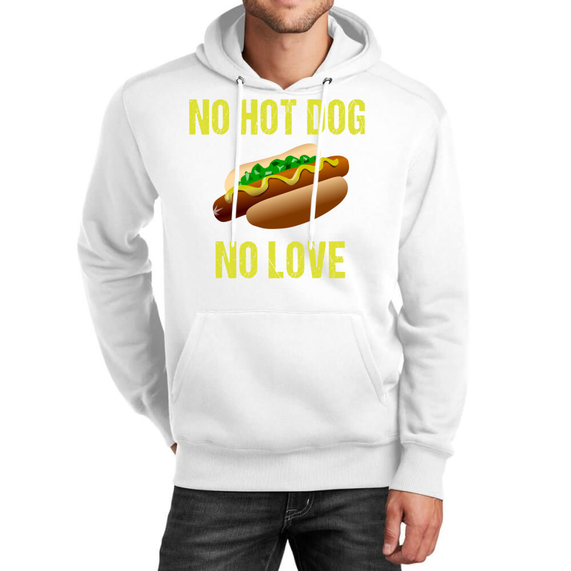 No Hot Dog No Love Yellow Unisex Hoodie | Artistshot