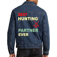 Best Hunting Partner Ever Hippie Men Denim Jacket | Artistshot