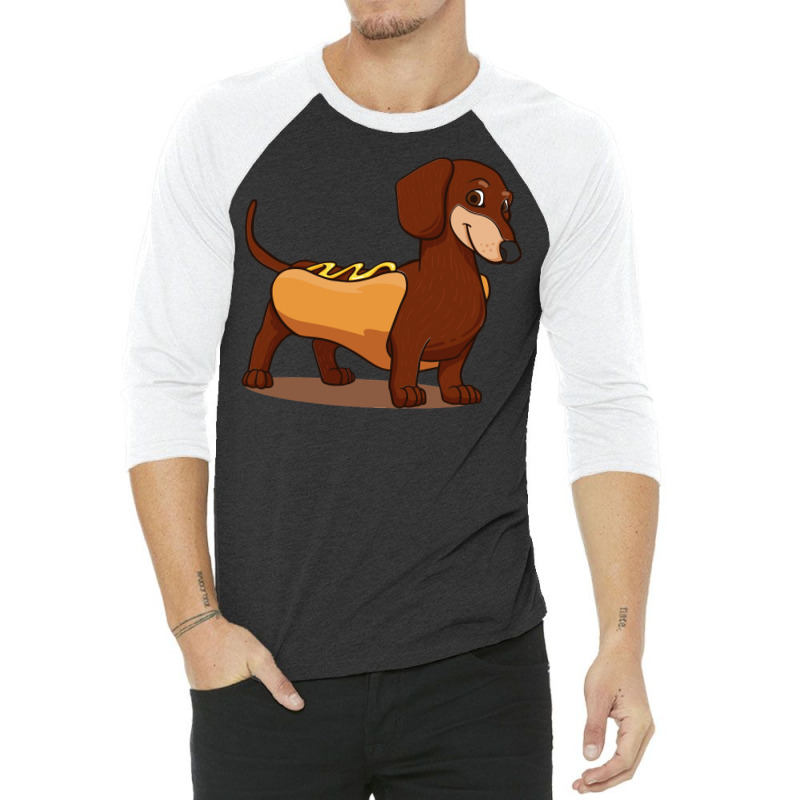 Hot Dawg Cool 3/4 Sleeve Shirt | Artistshot