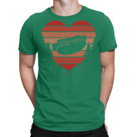 Cute Red Vintage Heart Hotdogs Valentine Day Love T-shirt | Artistshot