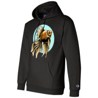 Koi Fish Backprint Hippie Champion Hoodie | Artistshot