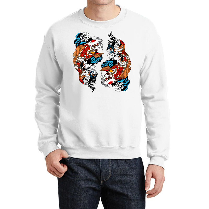 Koi Fish Art Lovers Koi Fish Owners Music Crewneck Sweatshirt | Artistshot