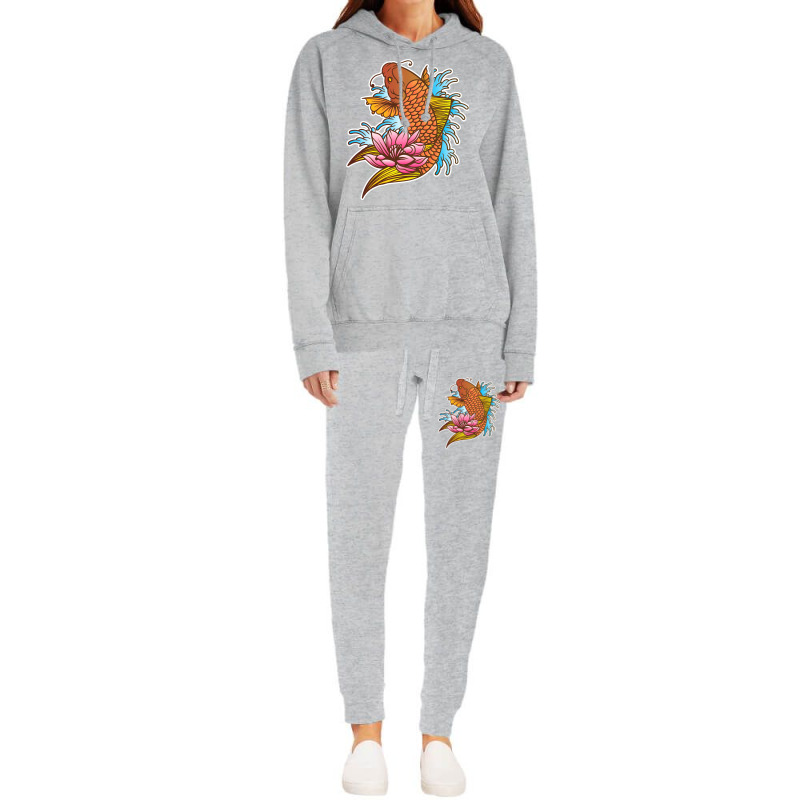 Koi Fish Cool Japanese Tattoo Jinli Japan Coi Carp Hoodie & Jogger set by sbusiozald | Artistshot