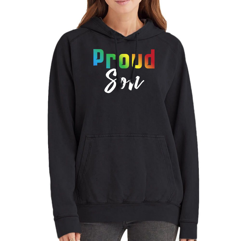 Proud Son Lgbt Pride  Son Of Gay Lesbian Gift Girl Vintage Hoodie | Artistshot