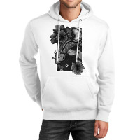 Koi Fish Gliding Through Water And Flowers Grey Ed Unisex Hoodie | Artistshot