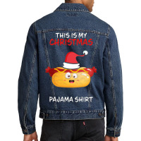 This Is My Christmas Pajama  Hot Dog Family Matchi Men Denim Jacket | Artistshot