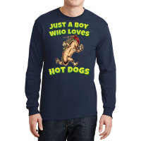 Just A Boy Who Loves Hot Dogs Music Long Sleeve Shirts | Artistshot