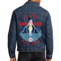 Simply Longer Is Better Blue Men Denim Jacket | Artistshot