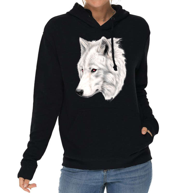 Albino Wolf Lightweight Hoodie by mouhjort3 | Artistshot