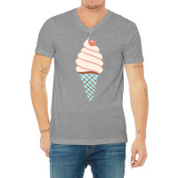 Soft Ice Cream Cone Vintage V-neck Tee | Artistshot