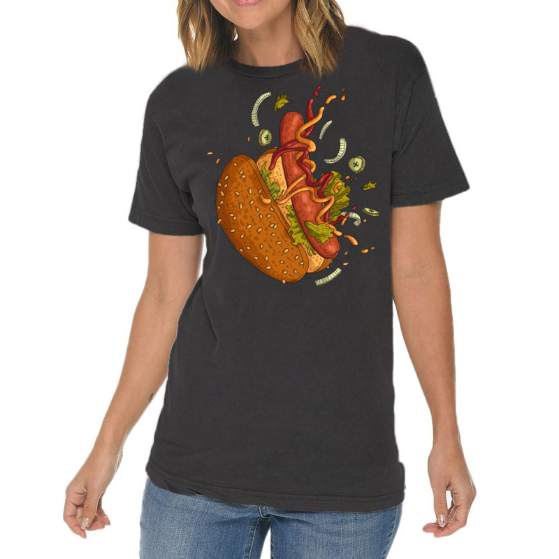 Deconstructed Hot Dog Tumblr Vintage T-shirt | Artistshot