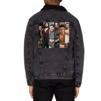 Beautiful Model Jason Momoa Collage   Leo Zodiacne Unisex Sherpa-lined Denim Jacket | Artistshot