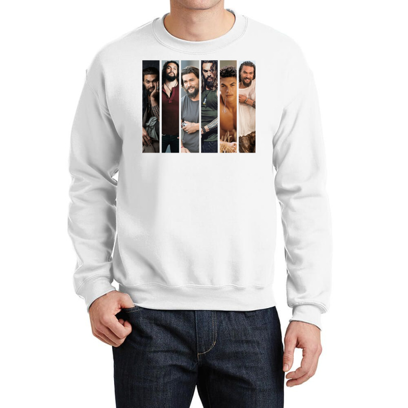 Beautiful Model Jason Momoa Collage   Leo Zodiacne Crewneck Sweatshirt | Artistshot